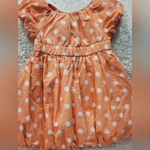 Peach with White Dots Corduroy Old Navy Toddler Dress 18 to 24 months